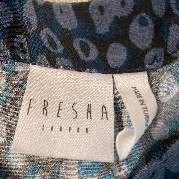 Fresha London Blue Tiered Boho Peasant Dress Size XS - Picture 3 of 9